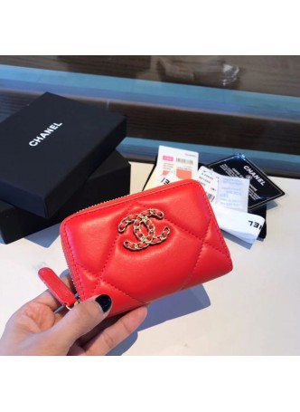 CHANEL 19 ZIPPED COIN PURSE